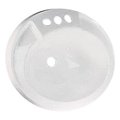 Lasalle Bris Lasalle Bris 16370PWA 17 x 20 in. Polypropylene Oval Single Bowl - White L64-16370PWA